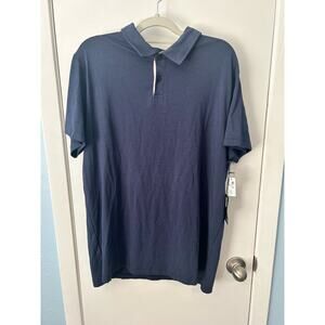 Daniel Hechter Polo Shirt XL Blue Pima Cotton Preppy Golf Officecore NWT